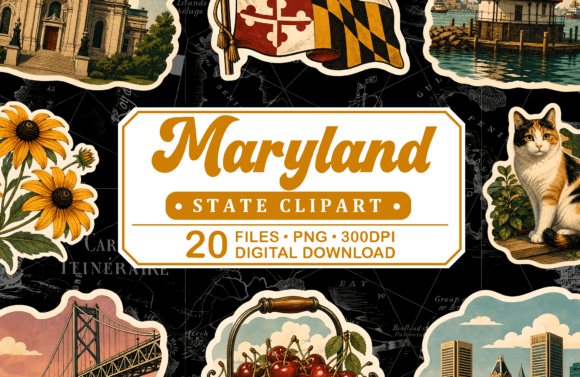 Download Maryland Vintage Travel Clipart - Premium Resources
