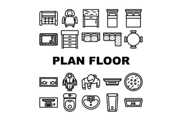 Download Plan Floor Home Icons Set Vector - Floor Collection
