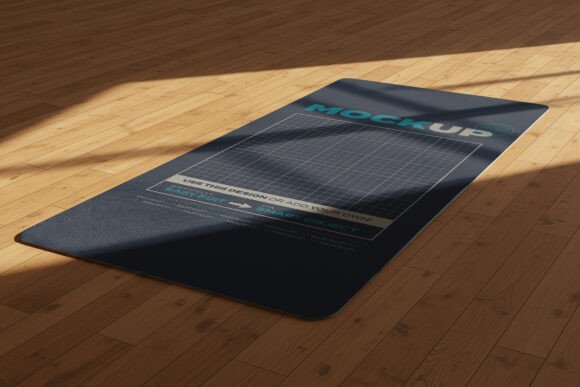 Download Yoga Mat on Wooden Floor Mockup - Floor Collection