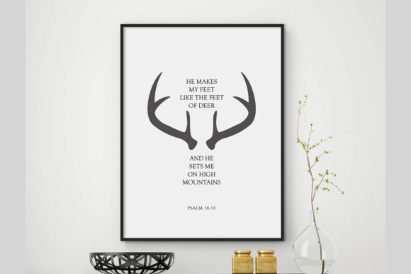 Download Deer Bible Verse Wall Art Home Decor - Decor Collection