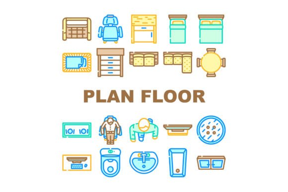 Download Plan Floor Home Icons Set Vector - Floor Collection