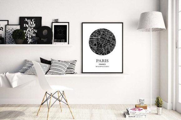 Download Paris Map Wall Art Printable Home Decor - Decor Collection