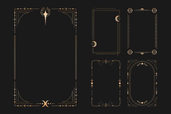 Download Decorative Golden Tarot Card Frames - Decor Collection