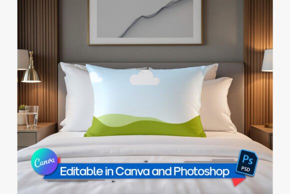 Download Modern Bedroom Pillow Mockup - Premium Bundle