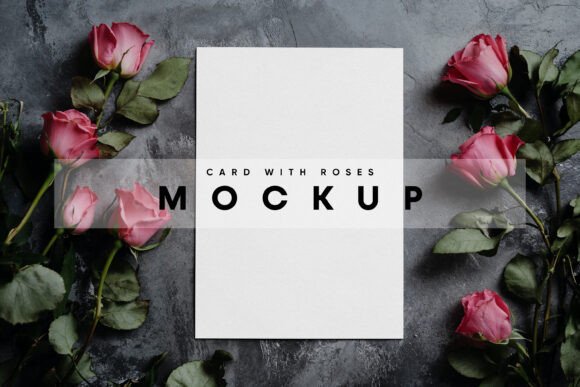 Download Valentines Day Card on Floor Mockup - Floor Collection
